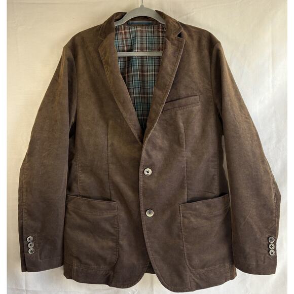 Boss Hugo Boss Men’s US 38R Brown Cotton Fine Corduroy Sport Blazer Jacket - Picture 1 of 16